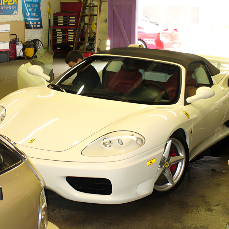white-ferrari