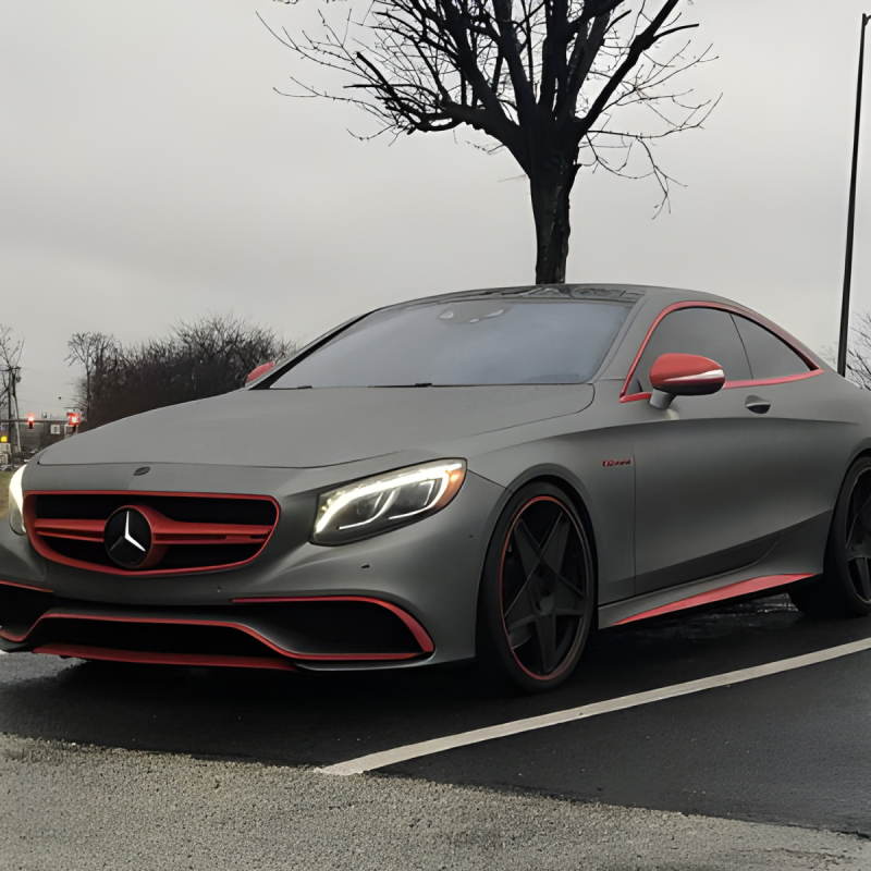 gray-and-red-mercedes